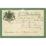 1900 - Bautzen. Üdvözlet Szászországból. Dombornyomott, aranyozott képeslap. (2791628)