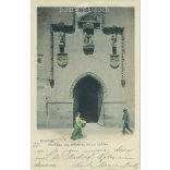 1902 - Madrid. A „Hospital de la Latina” kórház bejárata. Színezett fotólap, képeslap. (2791631)