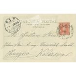 1902 - Madrid. A „Hospital de la Latina” kórház bejárata. Színezett fotólap, képeslap. (2791631)