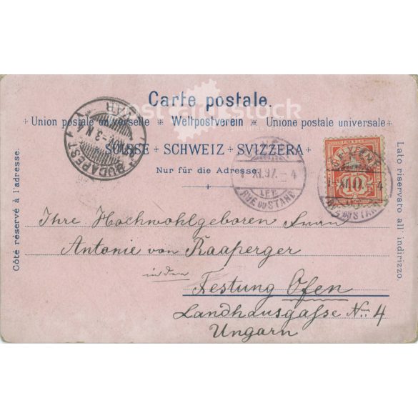 1897 - Genf. Litografált képeslap. (2791649)