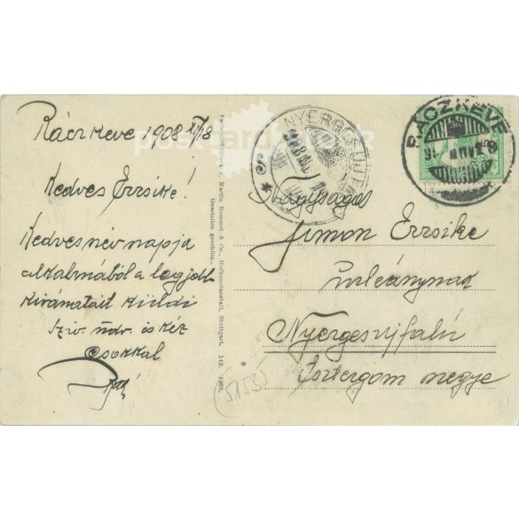 1908 - Romantikus képeslap. (2791659)