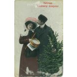 1914 - Kellemes karácsonyi ünnepeket. Színezett fotólap, üdvözlőlap. (2791671)