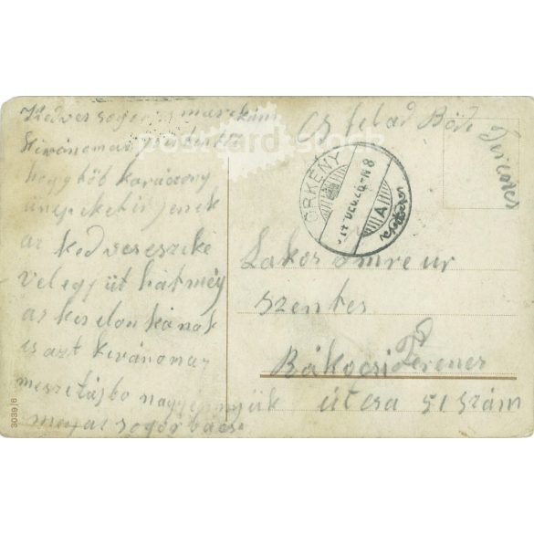 1914 - Kellemes karácsonyi ünnepeket. Színezett fotólap, üdvözlőlap. (2791671)