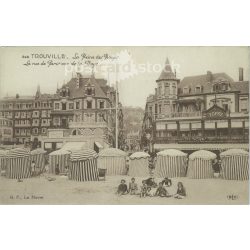   1929 - Le Havre. Trouville-i tengerpart. Fotólap, képeslap. (2791677)