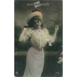 1908 - Romantikus képeslap. Színezett fotólap. (2791680)