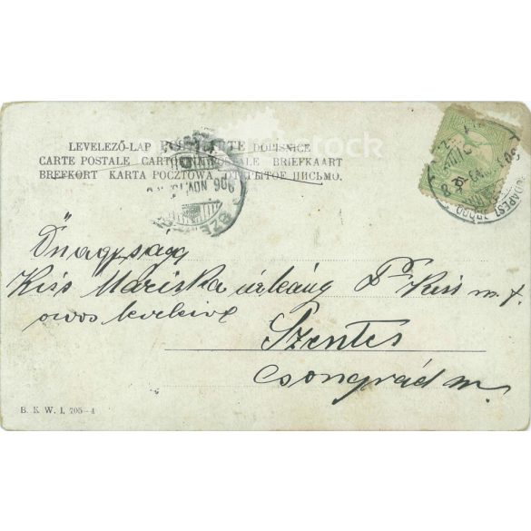 1903 - Romantikus képeslap. Színezett fotólap. (2791681)