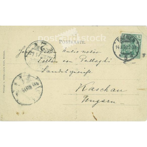 1902 - Bremen. Színezett fotólap, képeslap. (2791689)