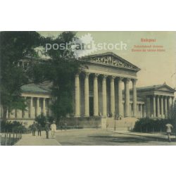   1908 - Budapest. Szépművészeti múzeum. Színezett fotólap, képeslap. (2791698)