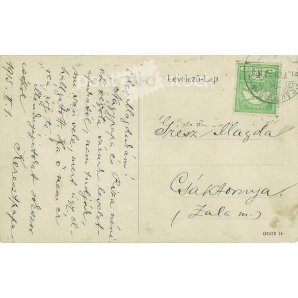 1915 - Kolozsvár. Mátyás király szobra. Színezett fotólap, képeslap. (2791703)
