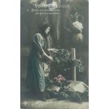 1914 - Romantikus képeslap. Színezett fotólap. (2791729)