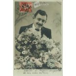 1910 - Romantikus képeslap. Színezett fotólap. (2791740)