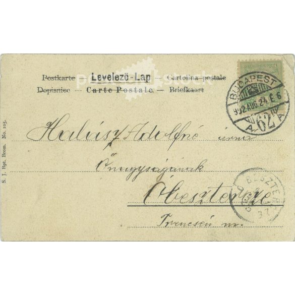 1902 - Varsányi Irén színésznő. Színezett fotólap, képeslap. (2791744)
