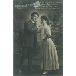   A dollár hercegnő. Romantikus képeslap. Fekete-fehér fotólap. (2791751)