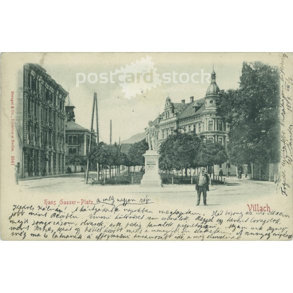 1899 - Villach, Ausztria. Fekete-fehér fotólap, képeslap. (2791763) 