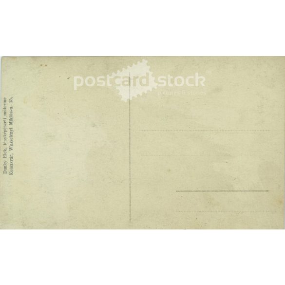 Dunky Elek, fényképészeti műterme. Kolozsvár. Férfi portré. Képeslap, fotólap. (2791768)