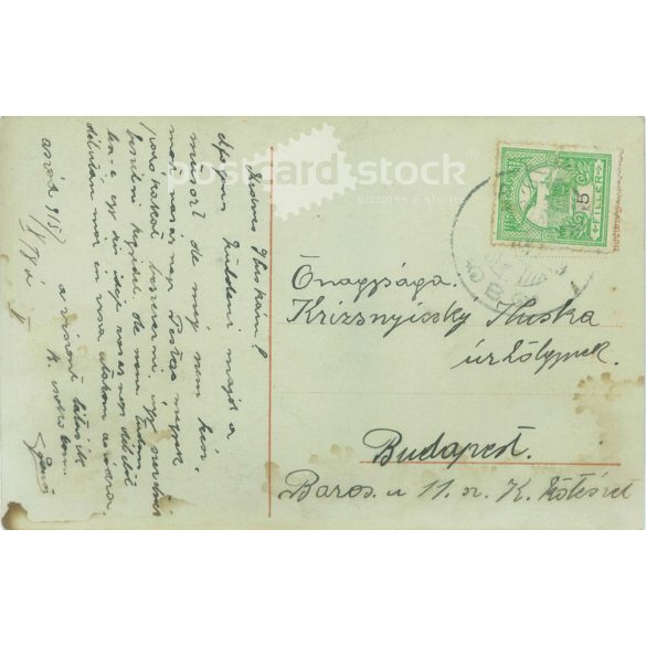 1915 - Romantikus képeslap. Fotólap. (2791773)