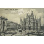 1913 - Milánó. Piazza del Duomo. Képeslap, fotólap. (2791781)