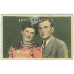   1942 - Emlékül Piroskámtól. Képeslap, Kodak színes papírkép a színes fotók általános elterjedésének korából. (2791785)