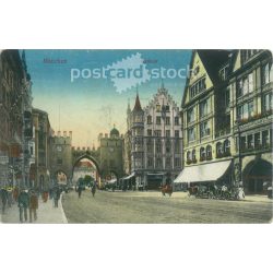 1917 - Münkhen. Képeslap, színezett fotólap. (2791786)