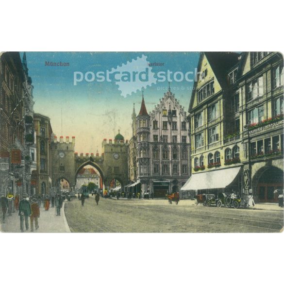 1917 - Münkhen. Képeslap, színezett fotólap. (2791786)