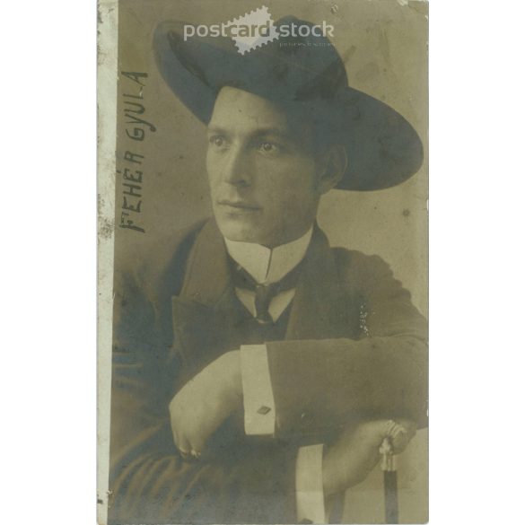 1908 - Fehér Gyula színész, színészpedagógus. Képeslap, fotólap. (2791810)