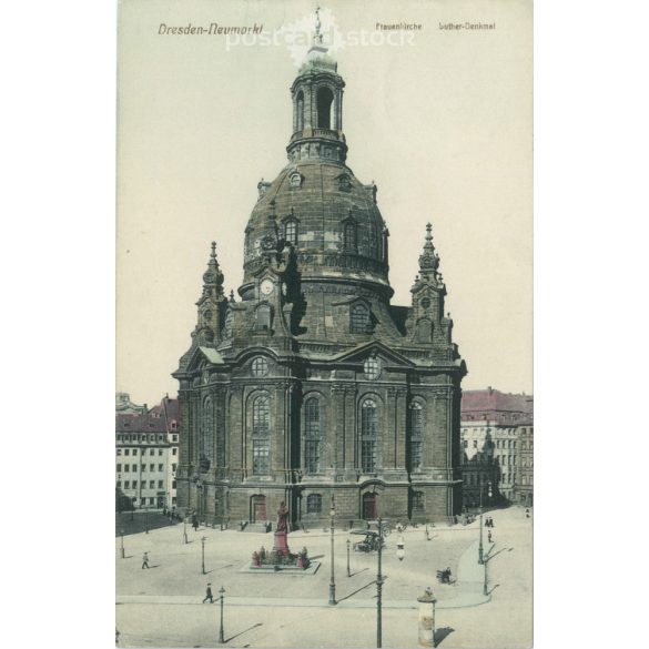 1918 - Drezda. Luther emlékmű. Képeslap, színezett fotólap. (2791855)