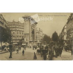   1909 - Párizs, Saint-Denis Boulevard. Képeslap, fotólap. (2791856)