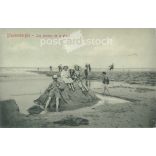 1907 - Blankenberghe, a strandolás örömei. Belgium. Képeslap, fotólap. (2791883)