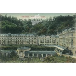   1911 - Karlsbad, Grand Hotel „ Pupp”. Csehország. Színezett fotólap, üdvözlőlap. (2791884)