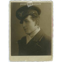   1937 - Fiatal repülőtiszt portréfotója. Eredeti papírkép. (2791944)