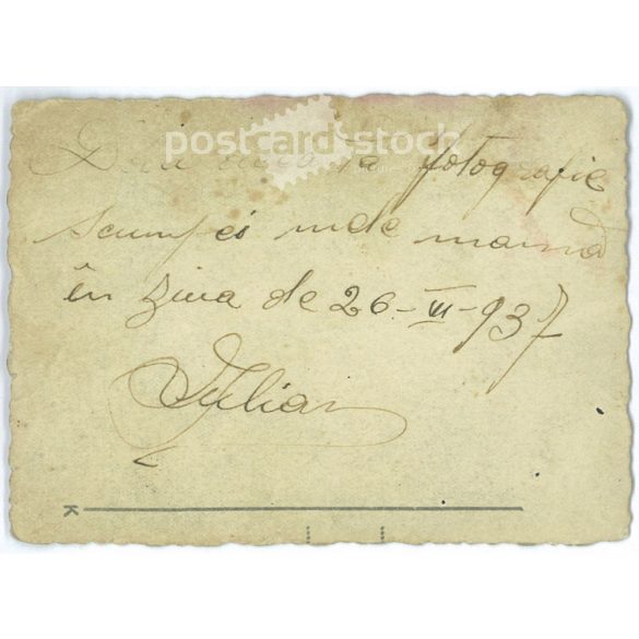 1937 - Fiatal repülőtiszt portréfotója. Eredeti papírkép. (2791944)