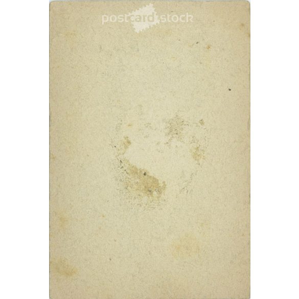 Fiatal katonatiszt műtermi portréfotója, Kabinetfotó / keményhátú fotó / vizitkártya, CDV fotó. (2791960)