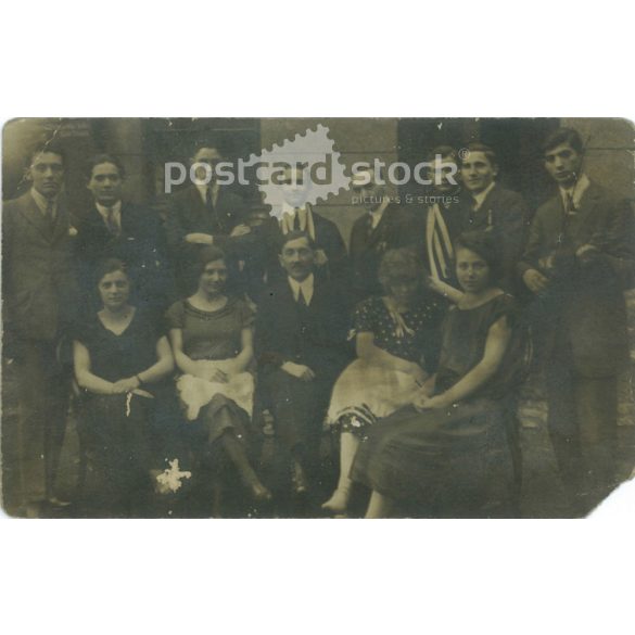 1925 - Csoportkép, valószínűleg zenészek. Eredeti papírkép. Képeslap, fotólap. (2791968)