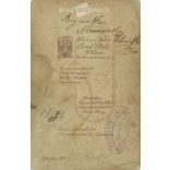 1915 - Emil Dietz, fényképészeti műtermében készült kabinetfotó. Pilsen. Uhrin István egészalakos fotója. Kabinetfotó / keményhátú fotó / vizitkártya, CDV fotó. (2791986)