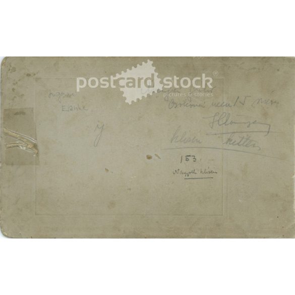 1915 - ADRIA, fényképészeti műterem, Debrecen. Házaspár egészalakos, felvétele. Kabinetfotó / keményhátú fotó / vizitkártya, CDV fotó. (2792004)