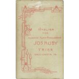 Jos Ruby fényképészeti műterem, Németország, Trier. Fiatal férfi, tisztviselő portréfotója. Kabinetfotó / keményhátú fotó / vizitkártya, CDV fotó. (2792037)