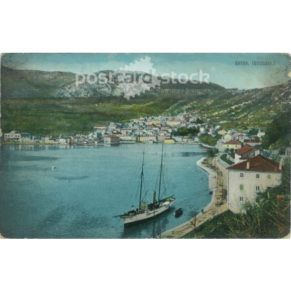 1910 - Bakra. Buccari. Színezett fotólap, képeslap. (2792060)