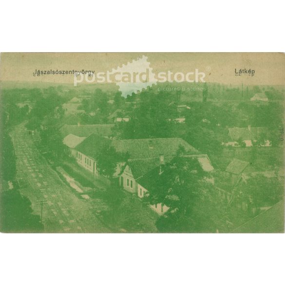 1924 - Jászalsószentgyörgy. Látkép. Színezett fotólap, képeslap. (2792065)