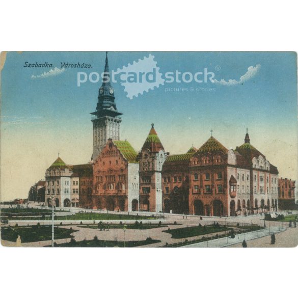 1918 - Szabadka. Városháza. Színezett fotólap, képeslap. (2792069)
