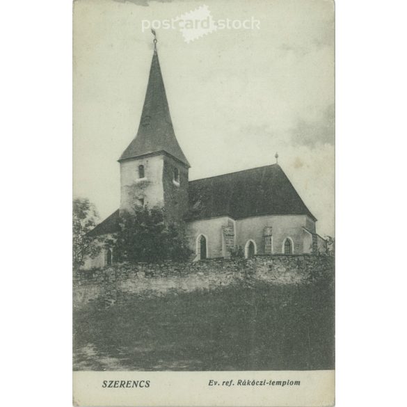 Szerencs. Rákóczi templom. Fekete-fehér fotólap, képeslap. (2792073)