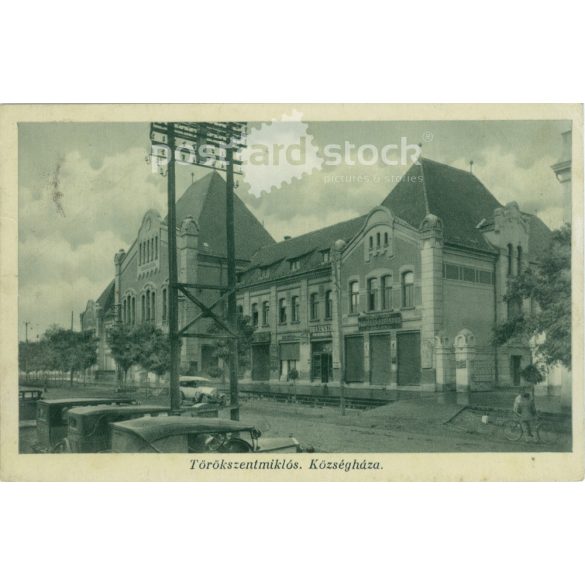 1922 - Törökszentmiklós. Községháza. Fekete-fehér fotólap, képeslap. (2792077)