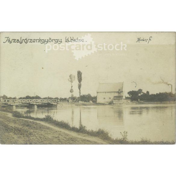 1926 - Jászalsószentgyörgy látképe. Fekete-fehér fotólap, képeslap. (2792090)