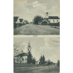   1916 - Szólád. Fő utca. Fekete-fehér fotólap, képeslap. (2792093)