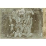 1900-as évek eleje. Dékány J. fényképészeti műterme, Ungvár. Legények csoportképe. Kabinetfotó / keményhátú fotó / vizitkártya, CDV fotó. (2792113)