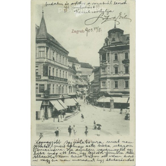 1903 - Zágráb. Fekete-fehér fotólap, képeslap. (2792126)