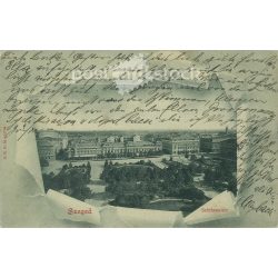 1902 - Szeged. Fekete-fehér fotólap, képeslap. (2792149)