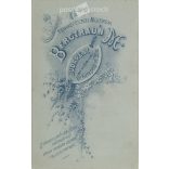 1900-as évek eleje - Fiatal férfi, műtermi portréfotója. Bergtraun M. fényképészeti műterme készítette, Budapesten. Kabinetfotó / keményhátú fotó / vizitkártya, CDV fotó. (2792177)