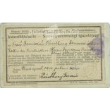 1907 - Középkorú nő, műtermi portréfotója. Békei Ödön fényképészeti műterme készítette, Budapesten. Személyazonosságot igazoló jegy. Magyar Államvasutak által kiadva. Kabinetfotó / keményhátú fotó / vizitkártya, CDV fotó. (2792184)