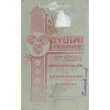 1900-as évek eleje - Középkorú férfi, műtermi portréfotója. Gyulai Ferencz fényképészeti műterme készítette, Sepsiszentgyörgy. Kabinetfotó / keményhátú fotó / vizitkártya, CDV fotó. (2792187)