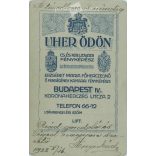 1922 - Középkorú nő, műtermi portréfotója. Uher Ödön fényképészeti műterme készítette, Budapesten. Kabinetfotó / keményhátú fotó / vizitkártya, CDV fotó. (2792190)